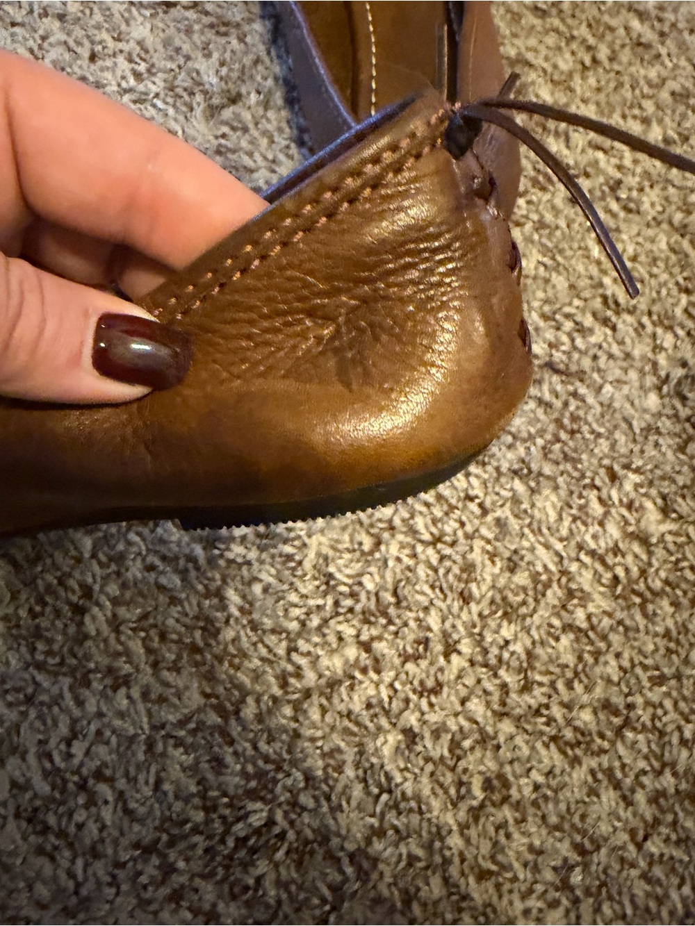 Frye Brown Pointed-Toe Leather Flats - Picture 5 of 7